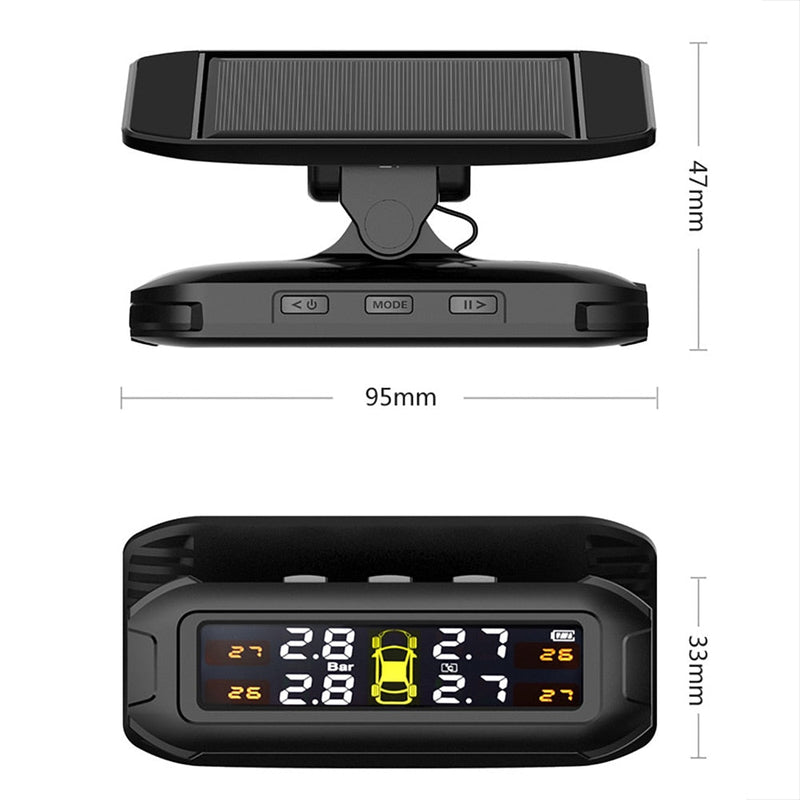 Sistema Solar de Monitoramento da Pressão dos Pneus TPMS.